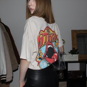 ROLLING STONES OVER SIZED GRAPHIC TEE